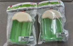 【新品】DAISO ダイソー ケース　キーホルダー　クリームソーダ　フロート　緑のサムネイル