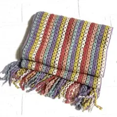 マフラー　ストライプ　カラフル