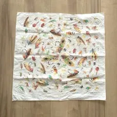 【アメリカ製】バンダナ 100%コットン フィッシングフライデザイン 釣り