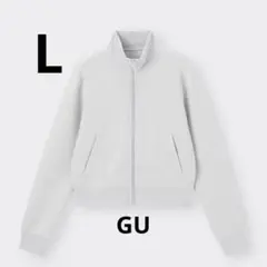 GU ダブルフェイス トラックジャケット GA+E L グレー 長袖 ブルゾン