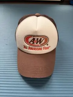 A&W All American Food メッシュキャップ ブラウン