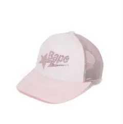A BATHING APE メッシュキャップ　ピンク Mesh cap bape キャップ ピンク for men メッシュキャップ キャップ