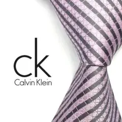◆美品◆Calvin Klein ネクタイ ピンク色 ストライプ柄 フォーマル