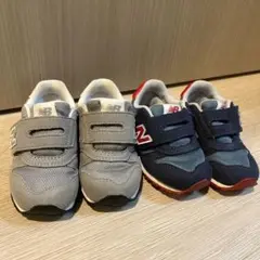 new balance 373 キッズスニーカー グレー/ネイビー