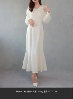 白ワンピース長袖