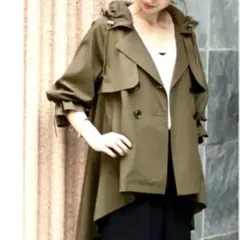 新品【スピックアンドスパン】メンツイルAラインへンケイトレンチ トレンチコート