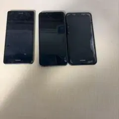 Android アンドロイド　HuaweiとAQUOSのスマートフォン3台セットのサムネイル