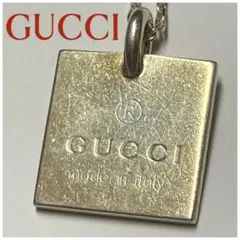 00s GUCCI Ag925 プレートネックレス シルバー アーカイブ - メルカリ
