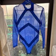 INCERUN メンズ シースルーメッシュボディスーツ S