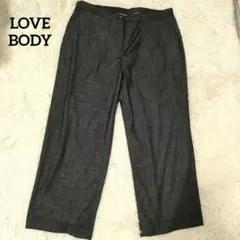 ラブボディ ワコール ワイドパンツ ブラック 無地 大きいサイズ 洗える LL
