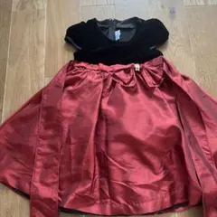 キャサリンコテージ　130 ドレスandリボンカチューシャ　黒ベルベット