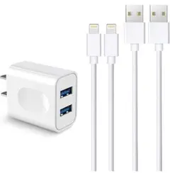 iPhone 充電器 USB 充電器 2ポート 充電ケーブル 1M 2本