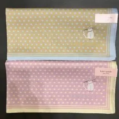 Kate spadeケイトスペード 新品タグ付 ネコ♡スペードハンカチ2枚セットのサムネイル