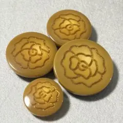 133 フラワーデザイン装飾ボタン　山吹色