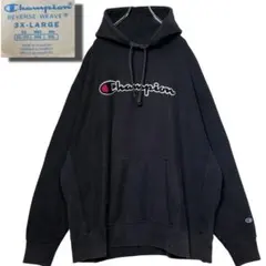 Champion リバースウィーブ パーカー 3XL 刺繍ロゴ ビッグサイズ