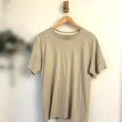 無印良品　ベージュ クルーネック Tシャツ M