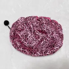 【中古】ROSE FANFANローズファンファン　ヒョウ柄ポーチ ピンクのサムネイル
