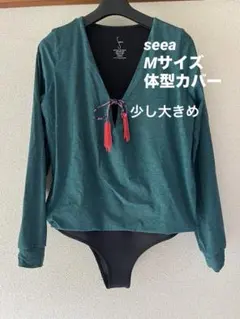 seea Vネック ワンピース水着　Mサイズのサムネイル