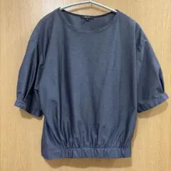 COMME CA ISM 半袖シャツ　ネイビーのサムネイル