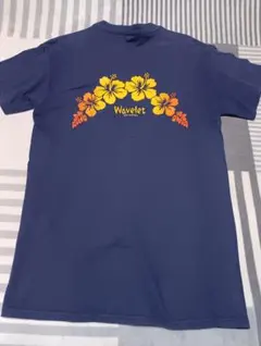 Wablet SURF CLOTHING Tシャツ 紺 ハイビスカスのサムネイル