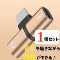 ゴールド iPhone イヤホン 変換アダプター ライトニング 複数色取扱