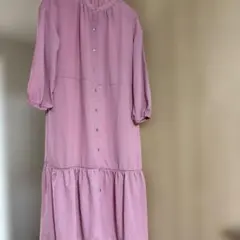 【美品】Té chichi TERRASSE ピンク シャツワンピース