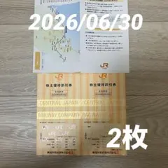 JR東海 株主優待券 有効期限2026年6月30日