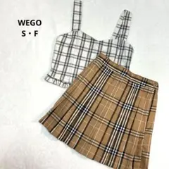 WEGO ウィゴー ミニスカート プリーツ S　ビスチェ F レディース