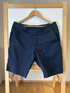 ネイビー ショートパンツ バックジッパーポケット Lサイズ