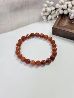 温かな深紅の輝き｜レッドアゲート（紅瑪瑙）ブレスレット