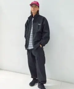 【FFEINフェイン】スタンドカラーナイロンジップアップパンツ スボン