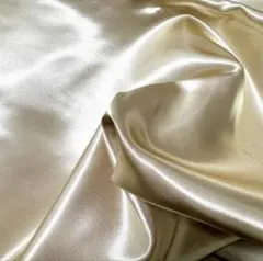 シャンパンゴールド薄金色サテン生地はぎれ布【２ｍ】カットクロス
