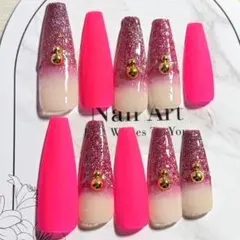 韓国　ギャル　ネイルチップ　ネイル　ロング　スナ系　量産型　y2k ワンホン