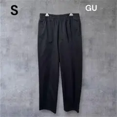 GU ブラック 黒 S イージーパンツ ウエストゴム スポーツ オールシーズン