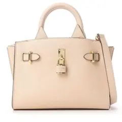 SAMANTHAVEGA キャットポーチ付きスクエアトート小 (ベージュ)