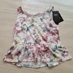 未使用！　AZUL by moussy 花柄 ペプラム トップス 100cmのサムネイル