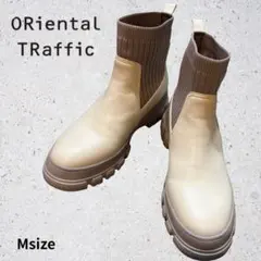 【ORiental TRaffic】トラックソールリブニットブーツ