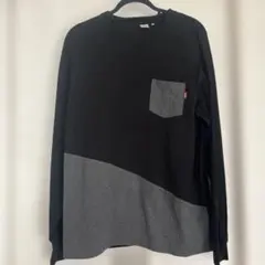 EDWIN 長袖カットソー 黒/グレー ポケット付き　X Lサイズ