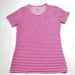 【極美品】Nike ナイキ　Dri-FIT ボーダー　Tシャツ S　速乾　ピンク