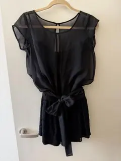 ロイヤルパーティ 黒レース シースルー ミニ ワンピース オケージョン 女子会