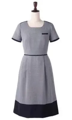 最終値下げ マリクワ 制服 事務服 ワンピース チェック 11号 M53091のサムネイル