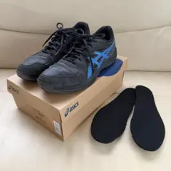アシックス asics テニスシューズ　コートスライド４　28.5cm 黒 青のサムネイル
