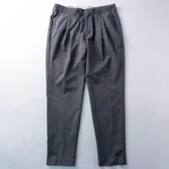 古着 モロッコ製ZARA 2タック カスリ とろみ ドレープ イージースラックス