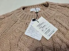 riziereケーブル編み 薄いベージュ セーター 120