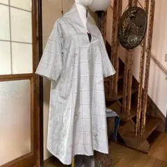 着物リメイク☆本場白大島紬胸切り替えワンピース 着物リメイク☆本場大島紬白大島紬☆ワンピース - メルカリ