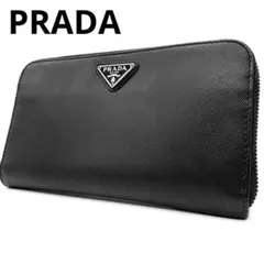 美品✨PRADA プラダ 長財布 サフィアーノレザー 三角ロゴ ラウンドファスナ