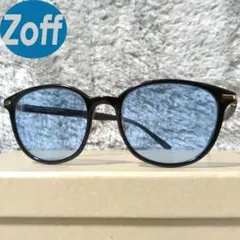 美品 Zoff SUNCUT Glasses ウェリントン サングラス 黒