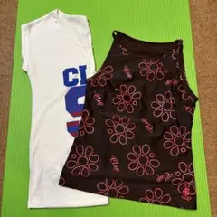 clap 半袖Tシャツ &フィットネスウエア2枚セットのサムネイル
