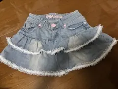 TRALALA LIZLISA デニム ミニスカート フリル レースのサムネイル