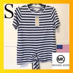 レア 新品 マイケルコース Tシャツ USA レディース S ネイビーのサムネイル